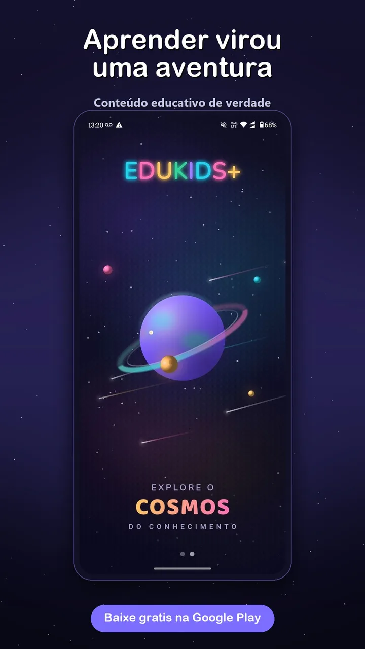 Tela do app EduKids+